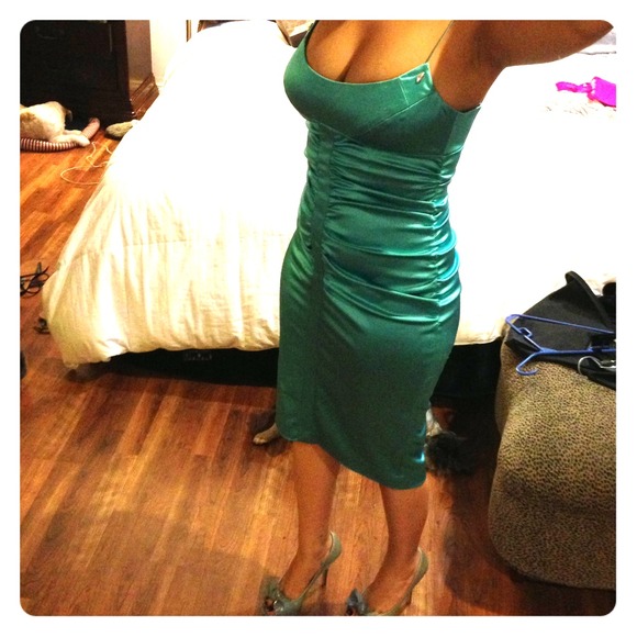 Nicole miller light aqua blue dress