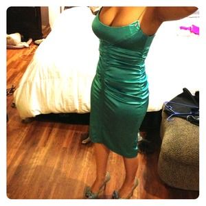 Nicole miller light aqua blue dress