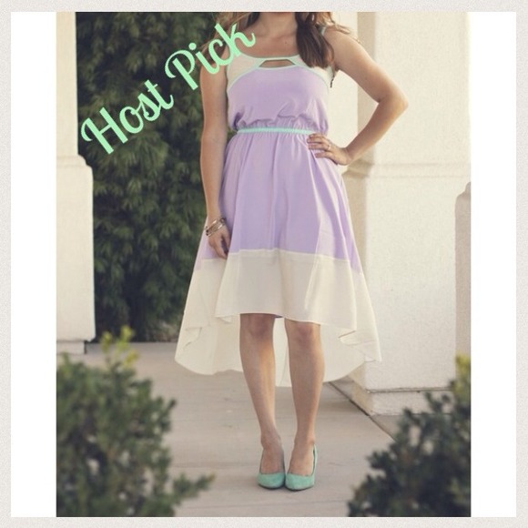 Willow and Clay Hi-Lo Cutout Trim Dress - Picture 1 of 2