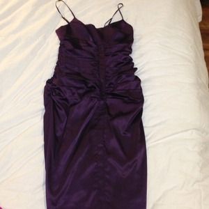 Purple knee length bebe dress
