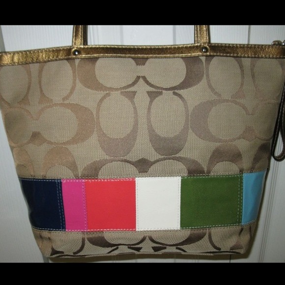 RARE- Coach signature multi tote - Picture 1 of 2