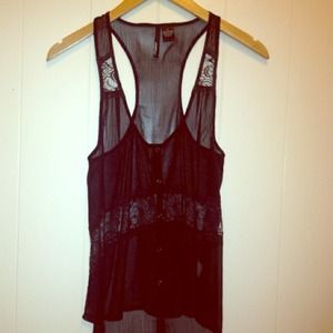 ✨NWOT✨ Black Racerback Tank Top