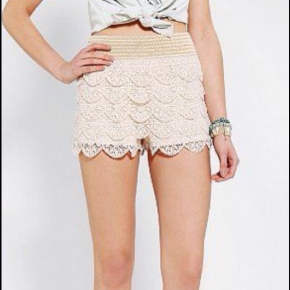 SOLD---Tiered Crochet High Waisted Shorts---SOLD