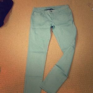 Mint blue jeans :)