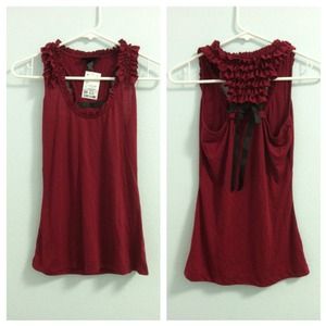 Maroon Bow Tank