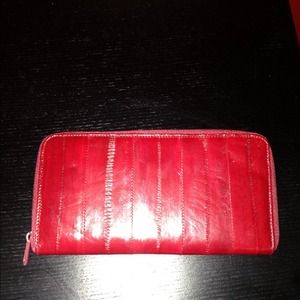 REDUCED! Genuine eel skin wallet- brand new!