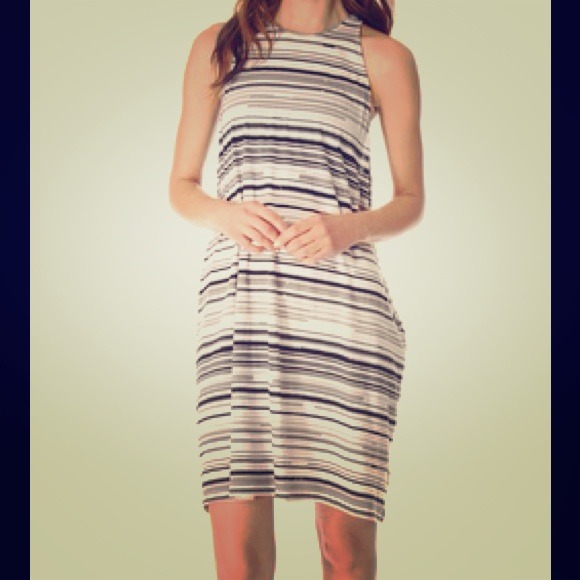 Cheap Monday summer dress size S grey with stripes