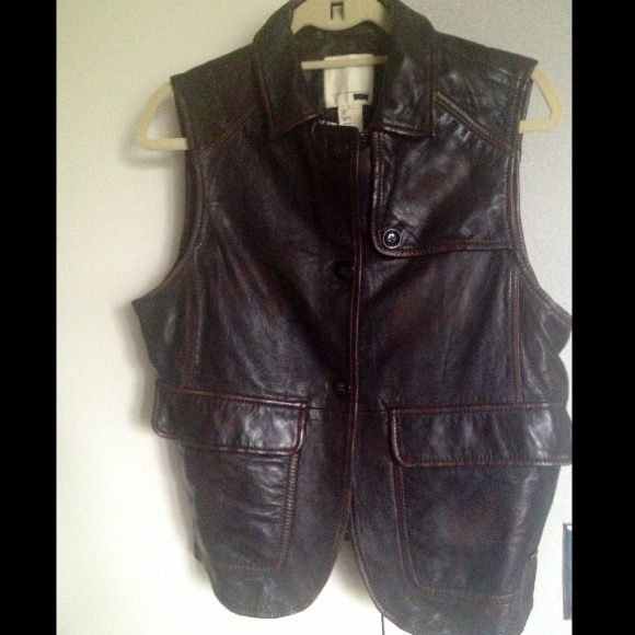 Levi's leather vest 90s