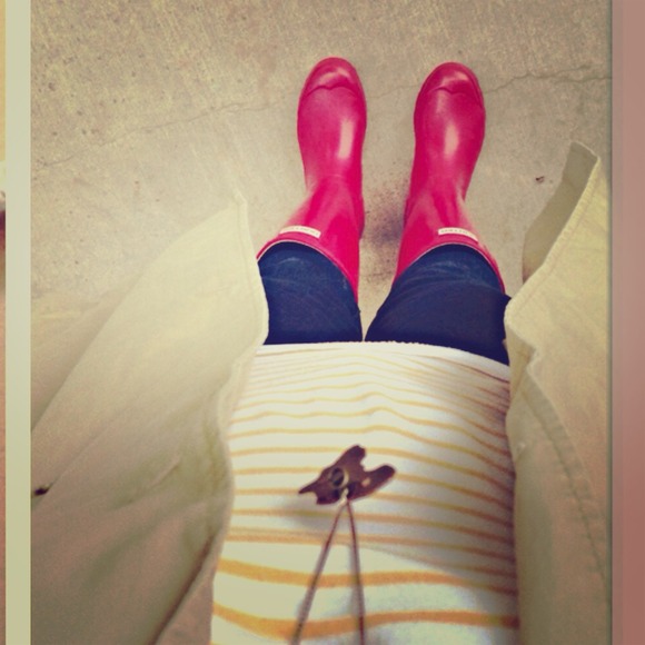RESERVED! Red Hunter rain boots @marikmuraoka