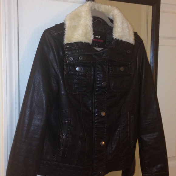 Miss Sixty Leather Bomber Jacket. Size Medium. - Picture 2 of 4