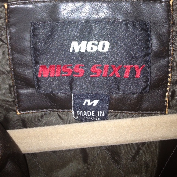 Miss Sixty Leather Bomber Jacket. Size Medium. - Picture 4 of 4