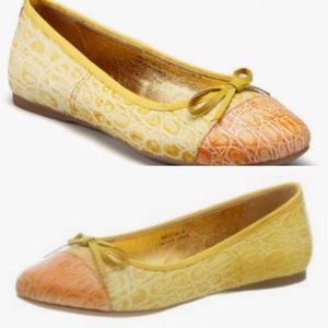 N.Y.L.A. Women's Shoes - "Marcia" Orange Flats