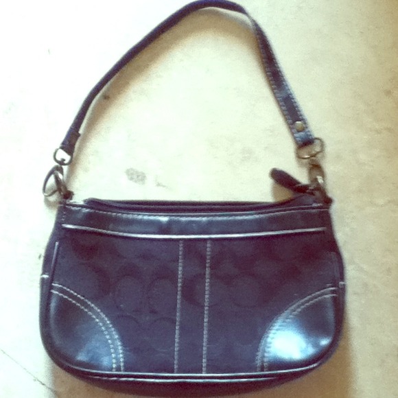 Black mini coach purse