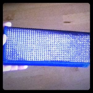Blue rhinestone clutch purse