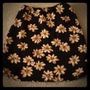 Cute black and brown floral skirt