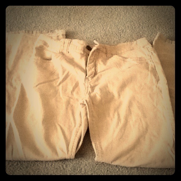 Tan little girls pants(: