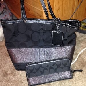 Coach purse with matching wallet!