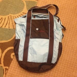 Brown and blue Sherpani backpack!