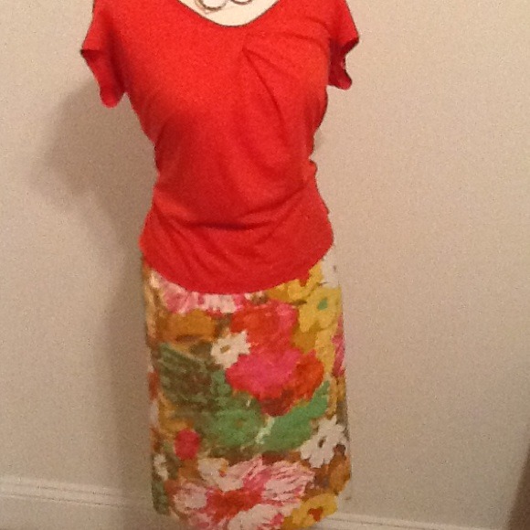 ***SOLD IN BUNDLE***Talbots cotton floral skirt