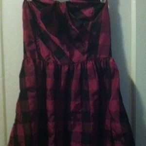 Black and purple checkered "dress".