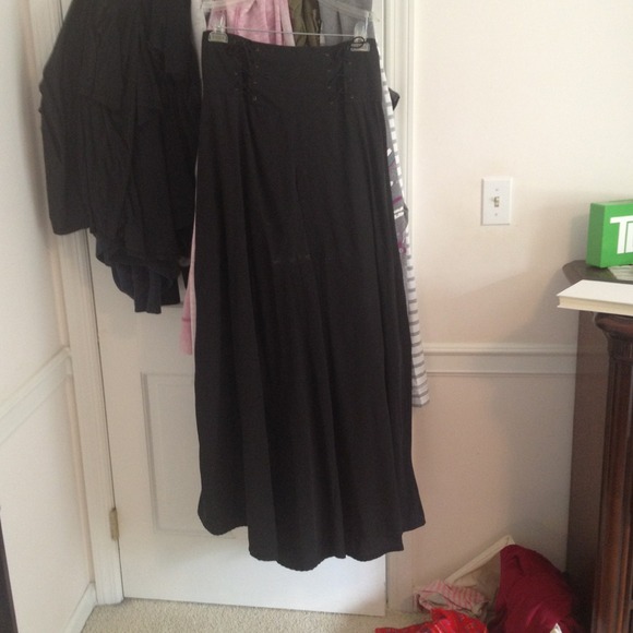 Sparkle & fade High waisted black palazzo pants