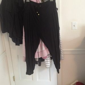 HM harem pants black floral dress grey maxi bundle