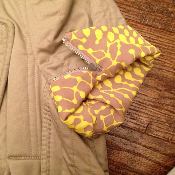 Rachel Roy Taupe Blazer with Neon Detail - Picture 2 of 4