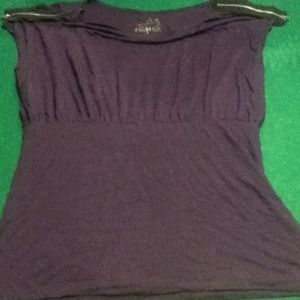 Miley Cyrus/Max Azria purple zipper shirt