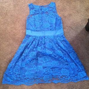 Modcloth when the night comes dress in blue