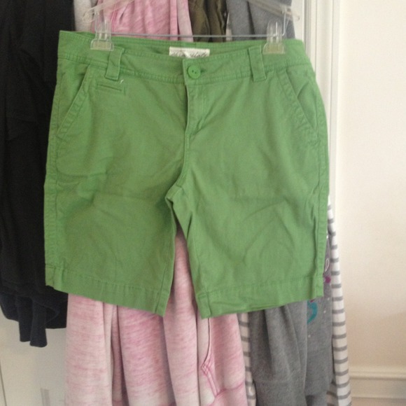 Green Bermuda shorts