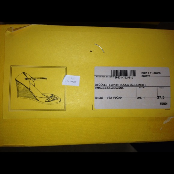 FENDI MONOGRAM WEDGE 37.5 - Picture 4 of 4