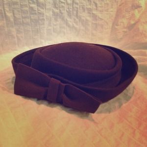 1960's Brown Pillbox Hat