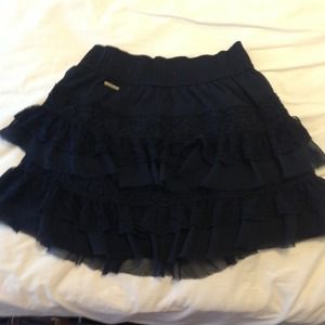 Abercrombie & Fitch Navy Blue Skirt w/ Lace