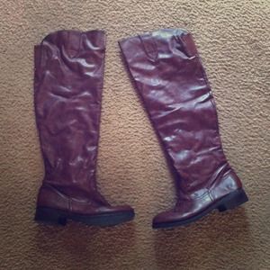 Chocolate brown high knee boots