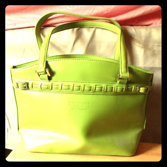Neon Green Gucci purse