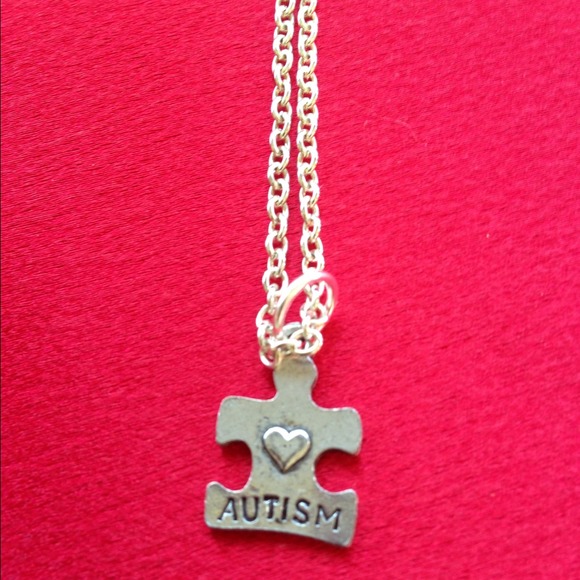 Autism puzzle piece necklace