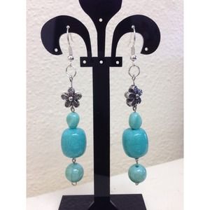 Turquoise bohemian style earrings