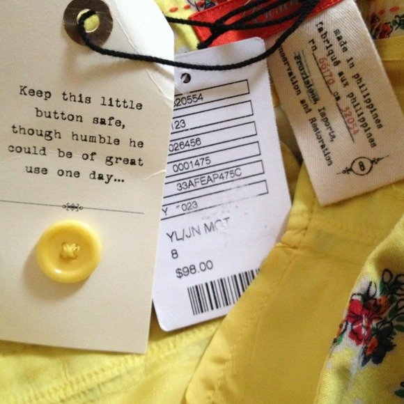 NWOT🎉HOST PICK🎉Anthro cropped floral pants - Picture 4 of 4