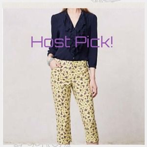 NWOT🎉HOST PICK🎉Anthro cropped floral pants
