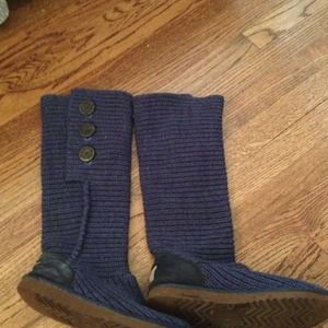 Ugg knit blue boots