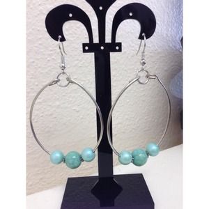 simple turquoise hoop earrings