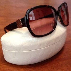 😎COACH S2020 Sunglasses in Tortoise Brown W/Case!