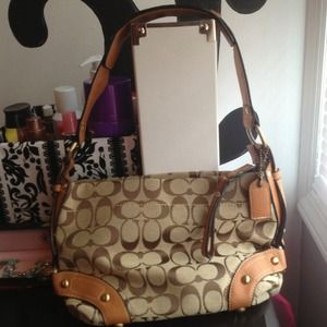 Tan coach bag