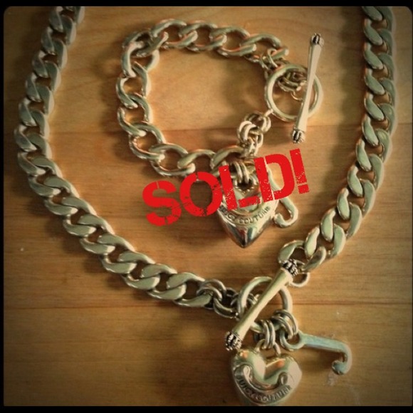 Authentic Juicy Couture GOLD Necklace and Bracelet