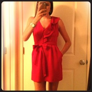 Red Ruffle Dress