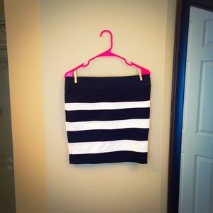 Black and white bandage skirt