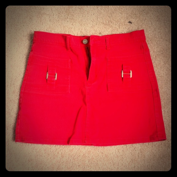 Red Mini Skirt - Picture 1 of 3