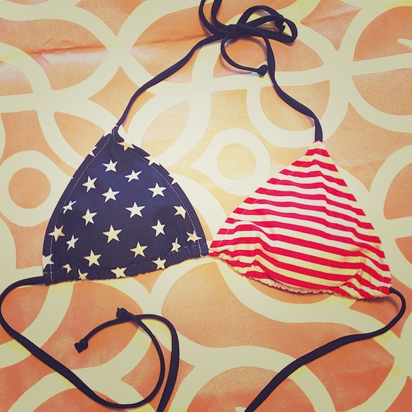 American flag bikini top
