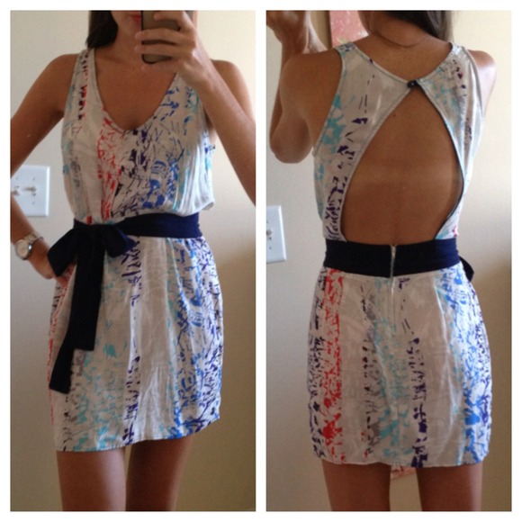 Multi colored open back dress
