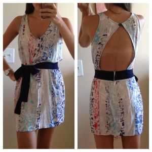 Multi colored open back dress
